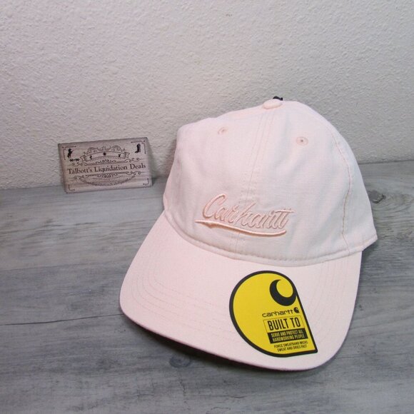 Carhartt Canvas Script Adjustable Cap Hat Peach AH5247 - Picture 1 of 2